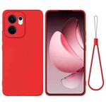 For OPPO Reno13 F 4G / 5G Pure Color Liquid Silicone Shockproof Phone Case(Red)