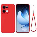 For OPPO Reno13 5G Global Pure Color Liquid Silicone Shockproof Phone Case(Red)