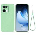 For OPPO Reno13 5G Global Pure Color Liquid Silicone Shockproof Phone Case(Green)