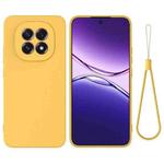 For OPPO F29 5G / A5 2025 Pure Color Liquid Silicone Shockproof Phone Case(Yellow)