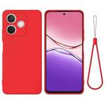 For OPPO A5 Pro 4G Pure Color Liquid Silicone Shockproof Phone Case(Red)
