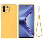 For OPPO K13 5G Solid Color Liquid Silicone Dropproof Full Coverage Phone Case(Yellow)