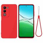 For OPPO A5 4G / 5G Global Solid Color Liquid Silicone Dropproof Full Coverage Phone Case(Red)