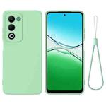 For OPPO A5 4G / 5G Global Solid Color Liquid Silicone Dropproof Full Coverage Phone Case(Green)