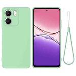 For OPPO A5x 4G / 5G Solid Color Liquid Silicone Dropproof Full Coverage Phone Case(Green)