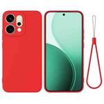 For OPPO Reno14 5G Global Solid Color Liquid Silicone Dropproof Full Coverage Phone Case(Red)