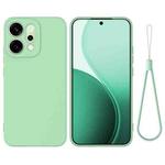 For OPPO Reno14 5G Global Solid Color Liquid Silicone Dropproof Full Coverage Phone Case(Green)