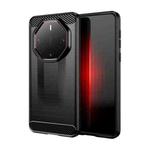 For Huawei Mate 60 RS Ultimate Brushed Texture Carbon Fiber TPU Phone Case(Black)