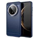 For Huawei Mate 70 Pro / 70 Pro+ Brushed Texture Carbon Fiber TPU Phone Case(Blue)