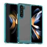For Samsung Galaxy Z Fold5 Colorful Series Acrylic + TPU Phone Case(Transparent Blue)
