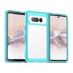 For Google Pixel Fold Colorful Series Acrylic + TPU Phone Case(Transparent Blue)