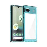 For Google Pixel 6A Colorful Series Acrylic + TPU Phone Case(Transparent Blue)