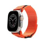 Nylon Two Section Watch Band For Apple Watch 8 41mm(Orange)