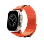 Nylon Two Section Watch Band For Apple Watch 8 45mm(Orange)