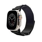 Nylon Two Section Watch Band For Apple Watch SE 2022 44mm(Black)
