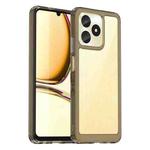 For Realme C53 India Colorful Series Acrylic Hybrid TPU Phone Case(Transparent Grey)