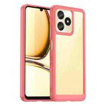 For Realme C51 Colorful Series Acrylic Hybrid TPU Phone Case(Red)