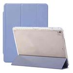 For iPad 10.2 2021 / 2020 / 10.5 3-Fold Lock Buckle Leather Smart Tablet Case(Lavender Purple)