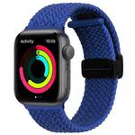Magnetic Fold Clasp Woven Watch Band For Apple Watch 2 42mm(Blue)