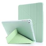 For iPad 9.7 (2018) & (2017) Airbag Deformation Horizontal Flip Leather Case with Holder & Pen Holder(Mint Green)