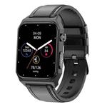 E530 1.91 inch IP68 Waterproof Leather Band Smart Watch Supports ECG / Non-invasive Blood Sugar(Black)