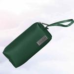 Waterproof PU Leather Laptop Accessory Bag(Dark Green)