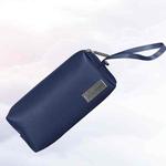 Waterproof PU Leather Laptop Accessory Bag(Dark Blue)