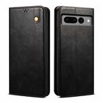 For Google Pixel 8 Oil Wax Crazy Horse Texture Leather Phone Case(Black)