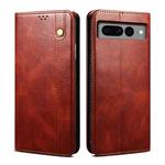 For Google Pixel 8 Oil Wax Crazy Horse Texture Leather Phone Case(Brown)