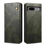 For Google Pixel 7a Oil Wax Crazy Horse Texture Leather Phone Case(Green)