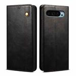 For Google Pixel 9 / 9 Pro Oil Wax Crazy Horse Texture Leather Phone Case(Black)