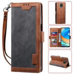 For Xiaomi Redmi Note 9 Retro Splicing Horizontal Flip Leather Case with Card Slots & Holder & Wallet(Grey)