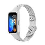 For Huawei Band 8 Integrated Solid Color Silicone Watch Band(White)