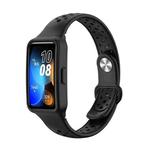 For Huawei Band 8 Integrated Solid Color Silicone Watch Band(Black)