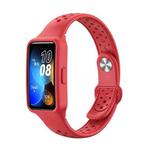 For Huawei Band 8 Integrated Solid Color Silicone Watch Band(Red)