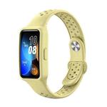 For Huawei Band 8 Integrated Solid Color Silicone Watch Band(Gold)