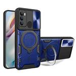 For Motorola Moto G60 CD Texture Sliding Camshield Magnetic Holder Phone Case(Blue)