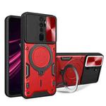 For OPPO A9 2020 / A5 2020 / A11x CD Texture Sliding Camshield Magnetic Holder Phone Case(Red)