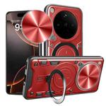 For OPPO Find X8 CD Texture Sliding Camshield Magnetic Holder Phone Case(Red)