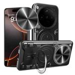 For OPPO Find X8 Pro CD Texture Sliding Camshield Magnetic Holder Phone Case(Black)