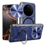For OPPO Find X8 Pro CD Texture Sliding Camshield Magnetic Holder Phone Case(Blue)