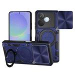 For OPPO A5 Pro 5G Global CD Texture Sliding Camshield Magnetic Holder Phone Case(Blue)