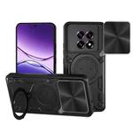 For OPPO F29 5G Global CD Texture Sliding Camshield Magnetic Holder Phone Case(Black)