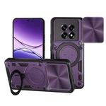 For OPPO F29 5G Global CD Texture Sliding Camshield Magnetic Holder Phone Case(Purple)