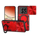 For OPPO F29 Pro 5G Global CD Texture Sliding Camshield Magnetic Holder Phone Case(Red)