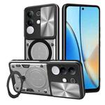 For vivo Y29 4G CD Texture Sliding Camshield Magnetic Holder Phone Case(Silver)