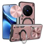 For vivo X200 Pro 5G CD Texture Sliding Camshield Magnetic Holder Phone Case(Pink)