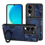 For vivo Y29s 5G CD Texture Sliding Camshield Magnetic Holder Phone Case(Blue)