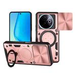 For vivo Y39 5G CD Texture Sliding Camshield Magnetic Holder Phone Case(Pink)