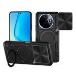 For vivo Y39 5G CD Texture Sliding Camshield Magnetic Holder Phone Case(Black)